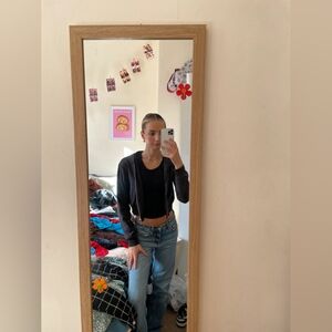 H&M Cropped Zip-Up Hoodie